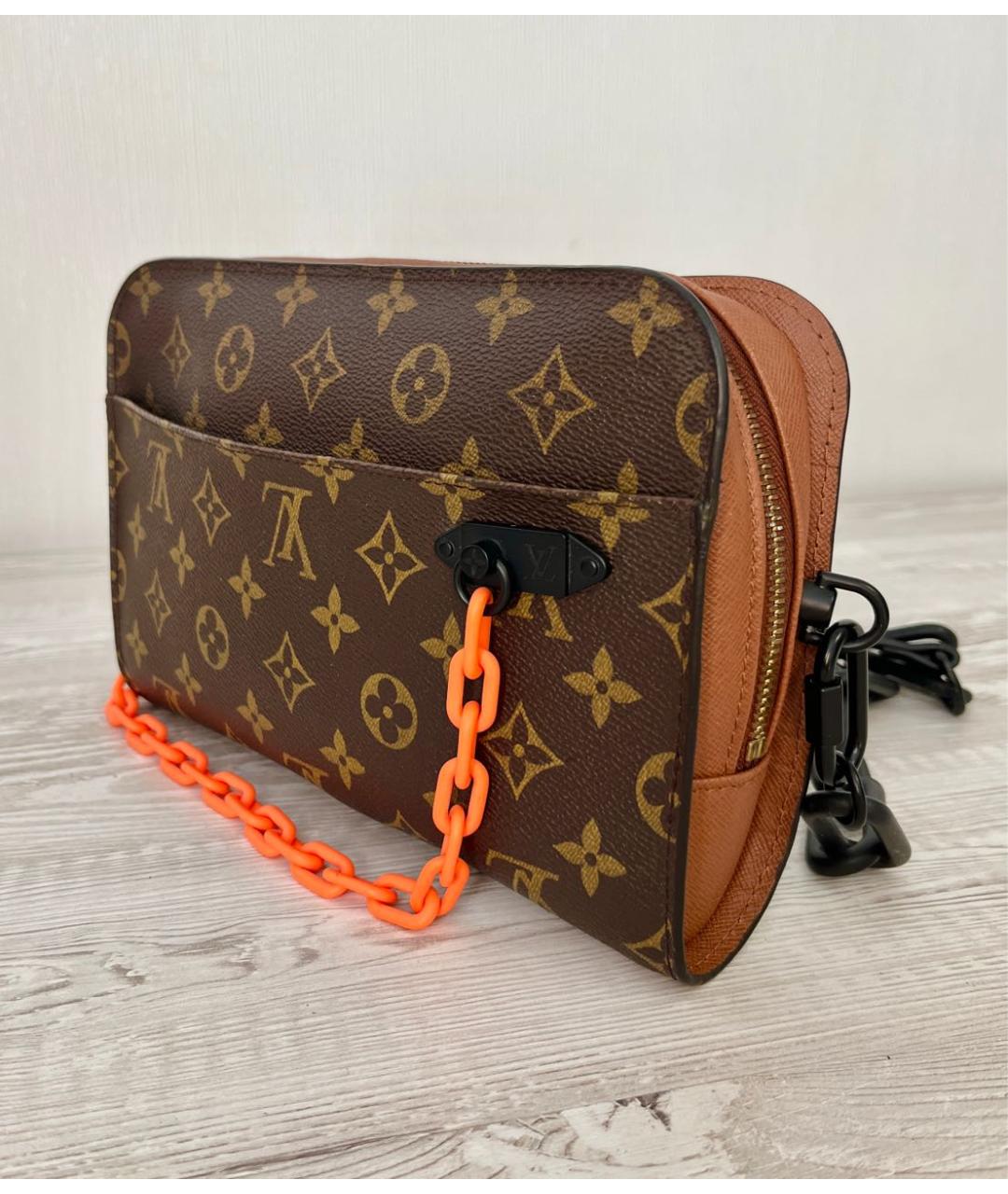 LOUIS VUITTON Коричневая барсетка из канвы, фото 2