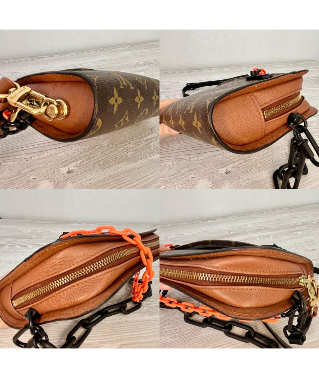 LOUIS VUITTON Коричневая барсетка из канвы, фото 7