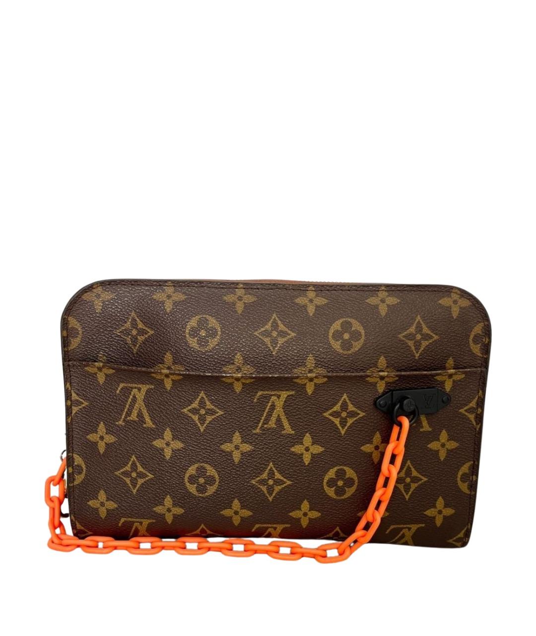 LOUIS VUITTON Коричневая барсетка из канвы, фото 1