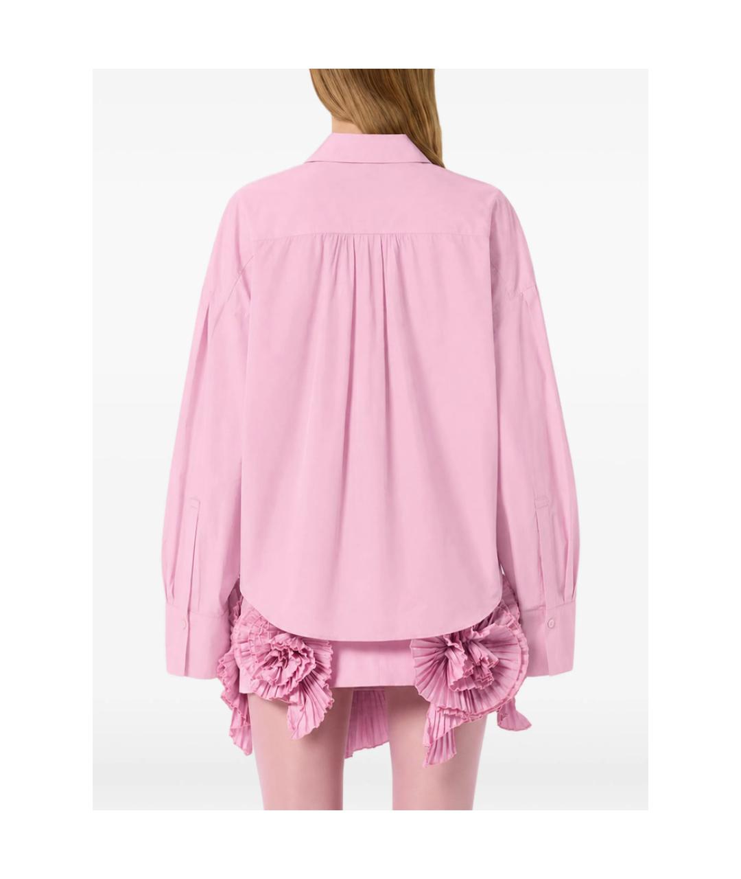 BLUMARINE Розовая полиэстеровая рубашка, фото 5
