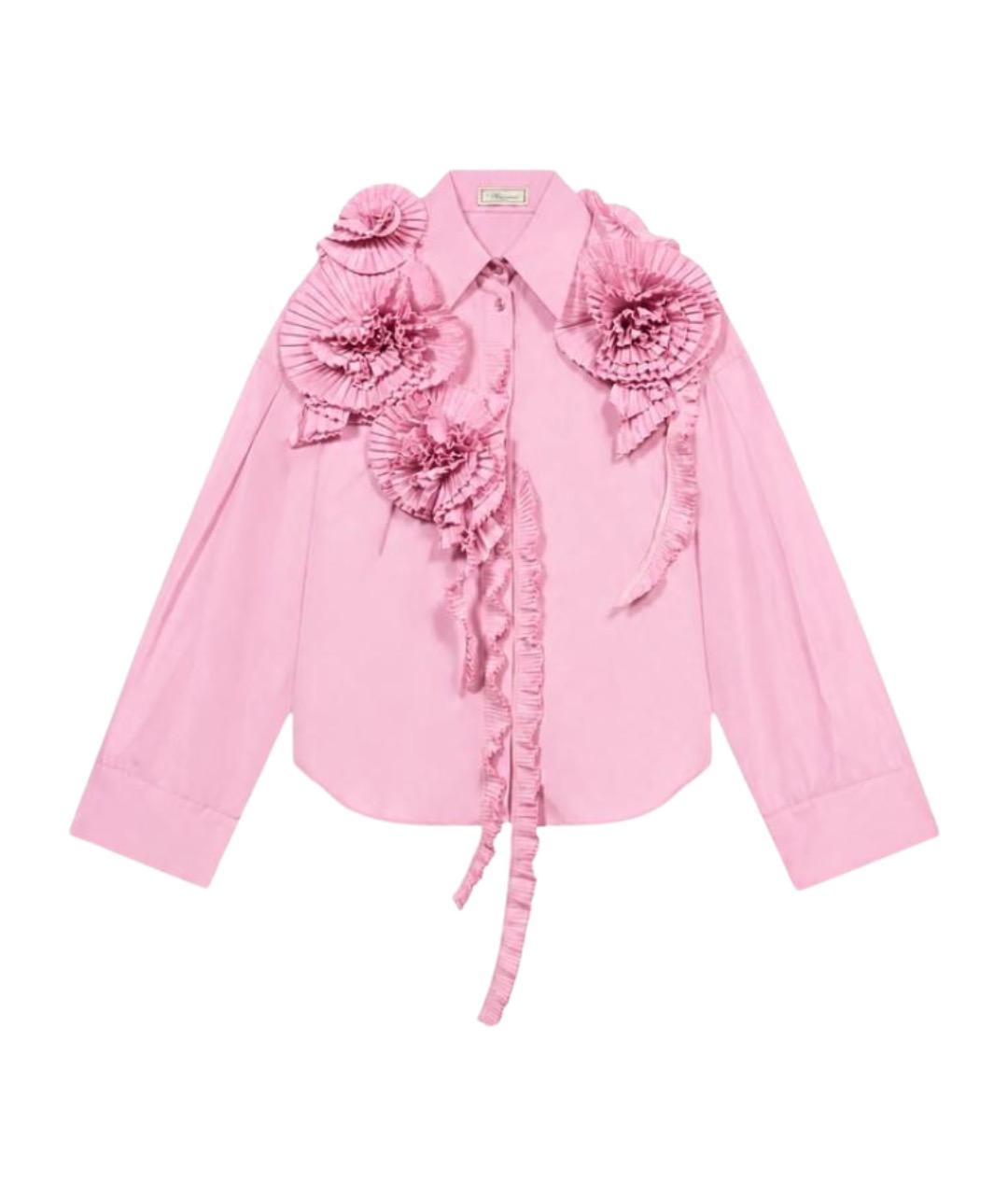 BLUMARINE Розовая полиэстеровая рубашка, фото 1