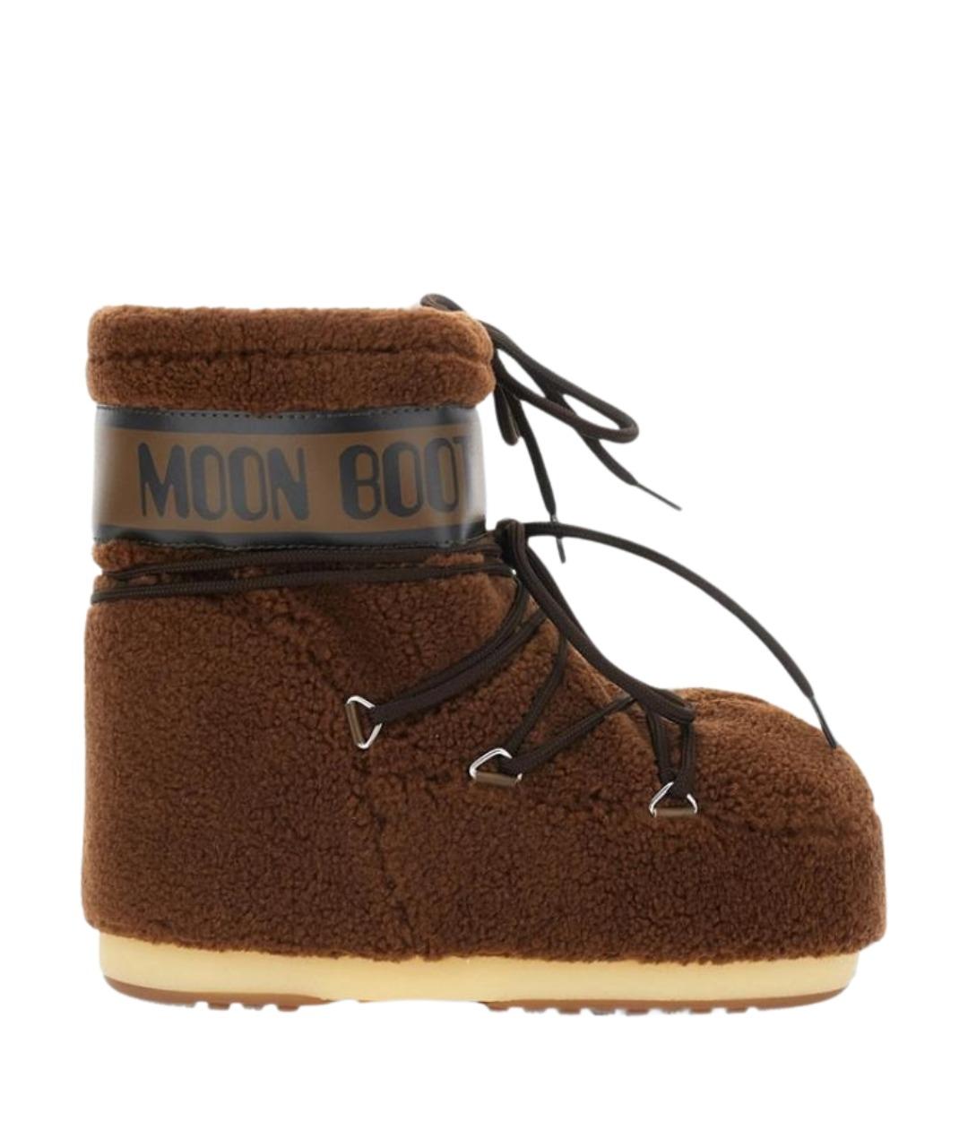 MOON BOOT Коричневые синтетические ботинки, фото 1