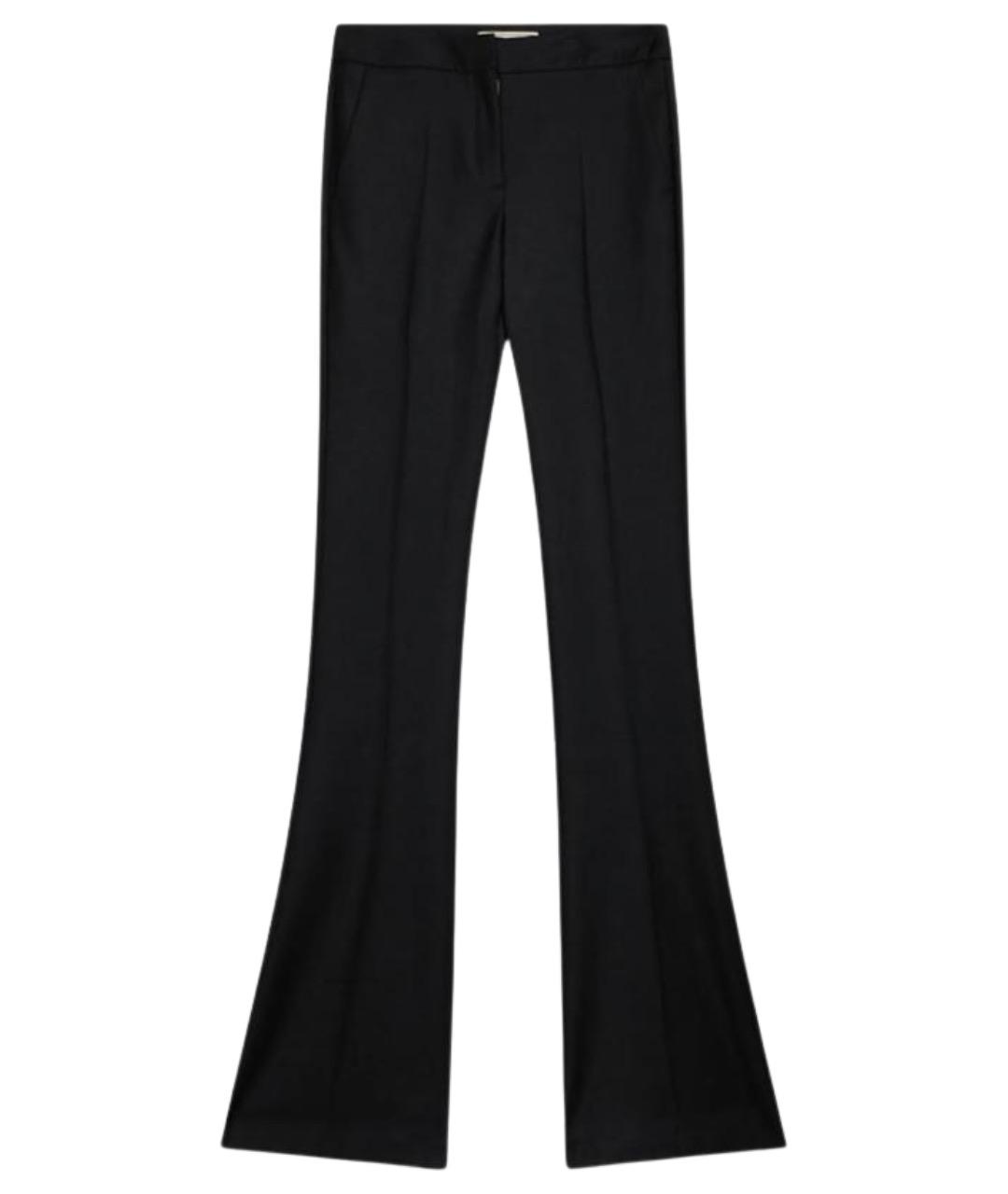BLUMARINE Черные полиэстеровые прямые брюки, фото 1