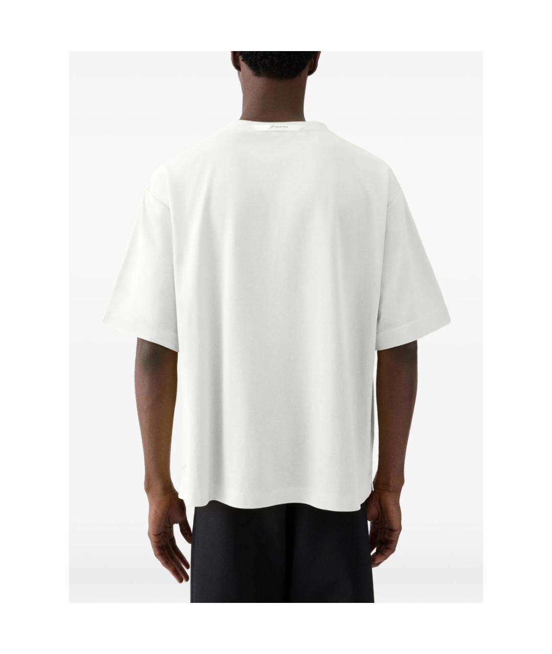 JACQUEMUS Белая хлопковая футболка, фото 3