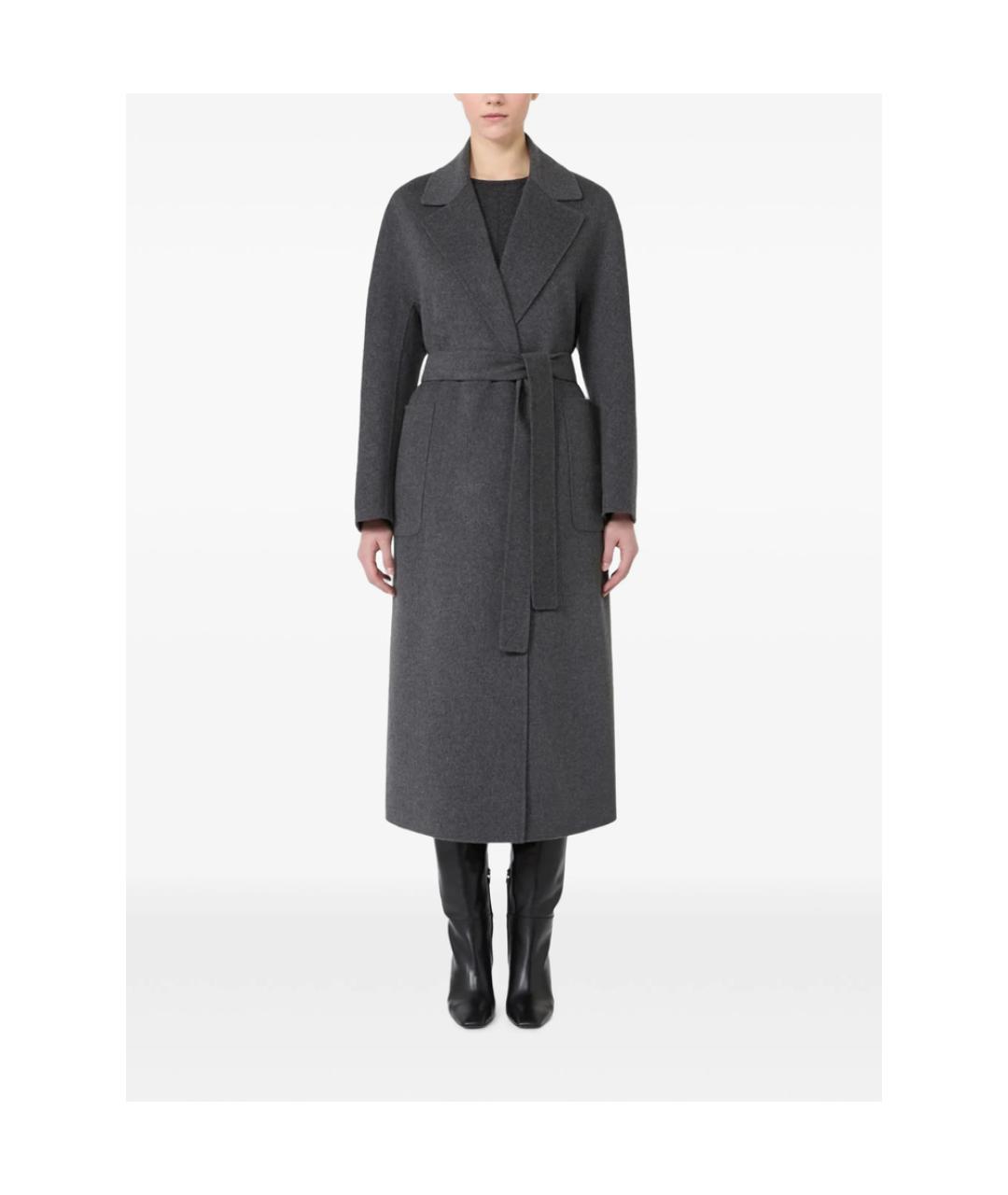 'S MAX MARA Серое шерстяное пальто, фото 2