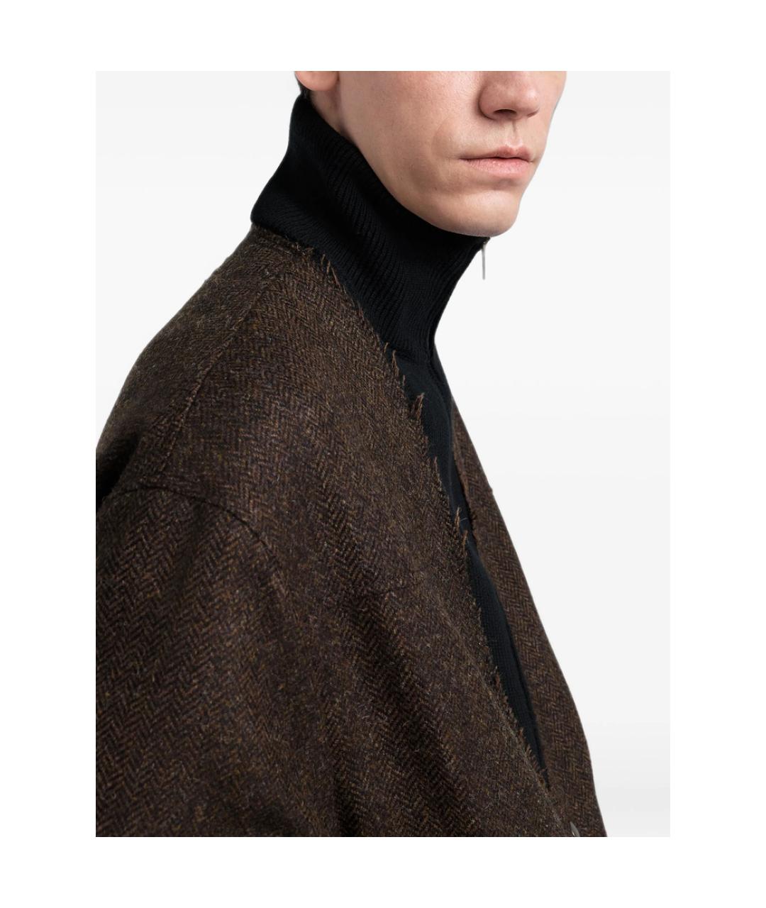 MAISON MARGIELA Коричневая шерстяная куртка, фото 2