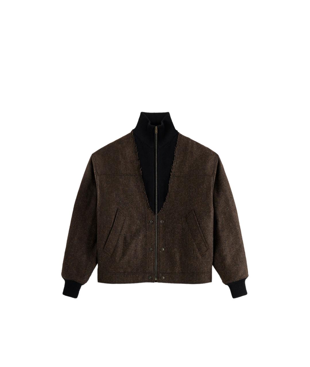 MAISON MARGIELA Коричневая шерстяная куртка, фото 7