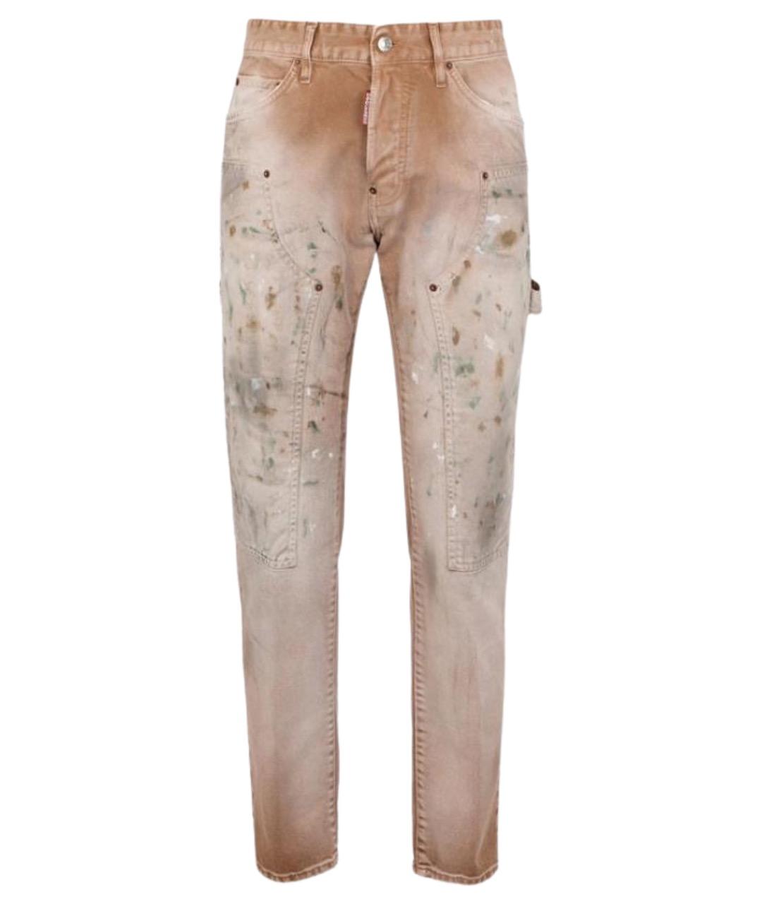 DSQUARED2 Бежевые хлопковые джинсы скинни, фото 1