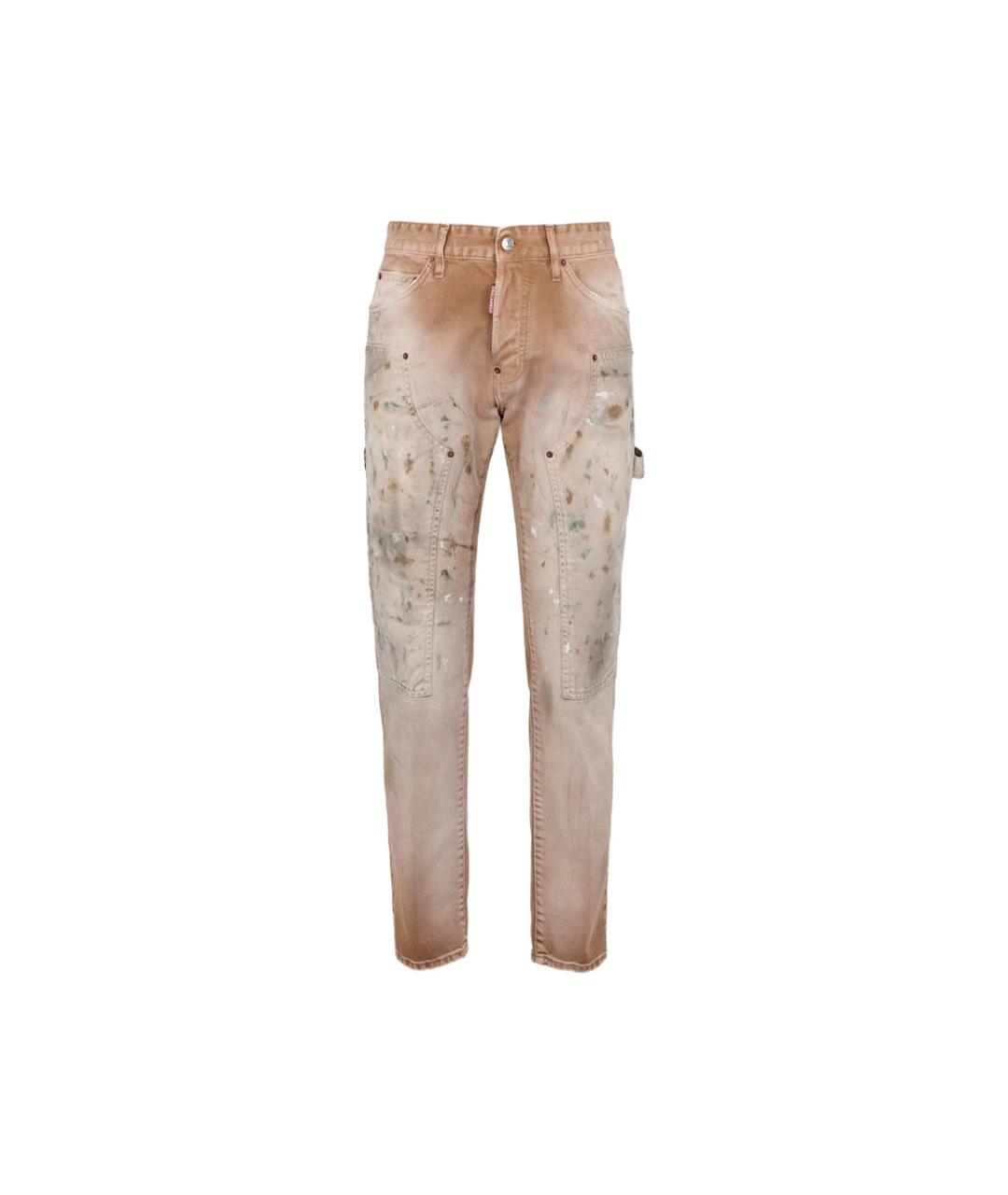 DSQUARED2 Бежевые хлопковые джинсы скинни, фото 3