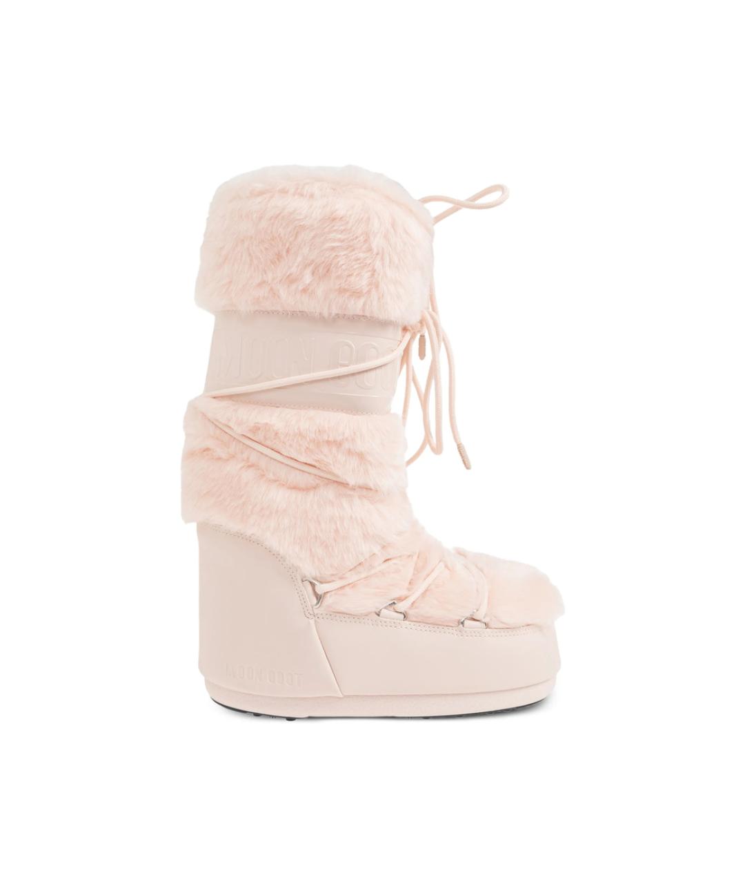 MOON BOOT Розовые синтетические сапоги, фото 7