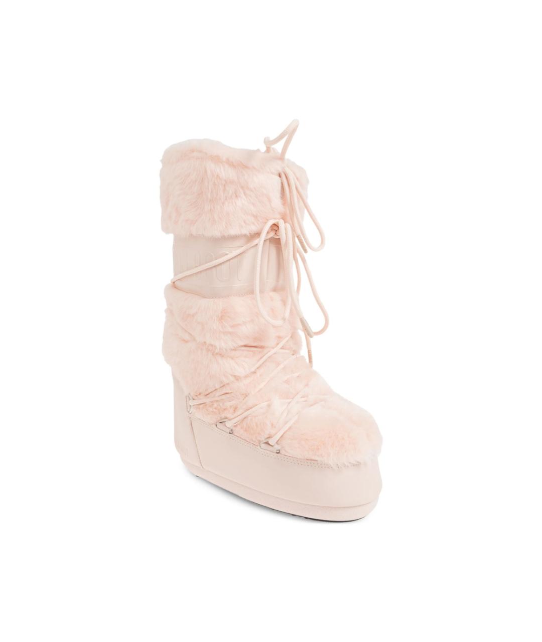 MOON BOOT Розовые синтетические сапоги, фото 4