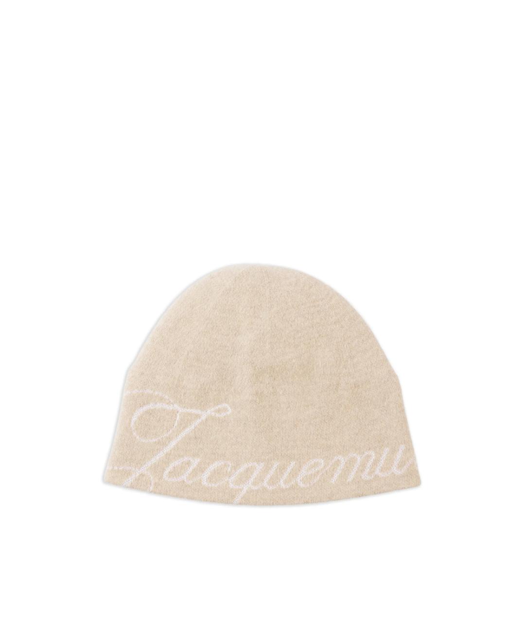 JACQUEMUS Бежевая кашемировая шапка, фото 1