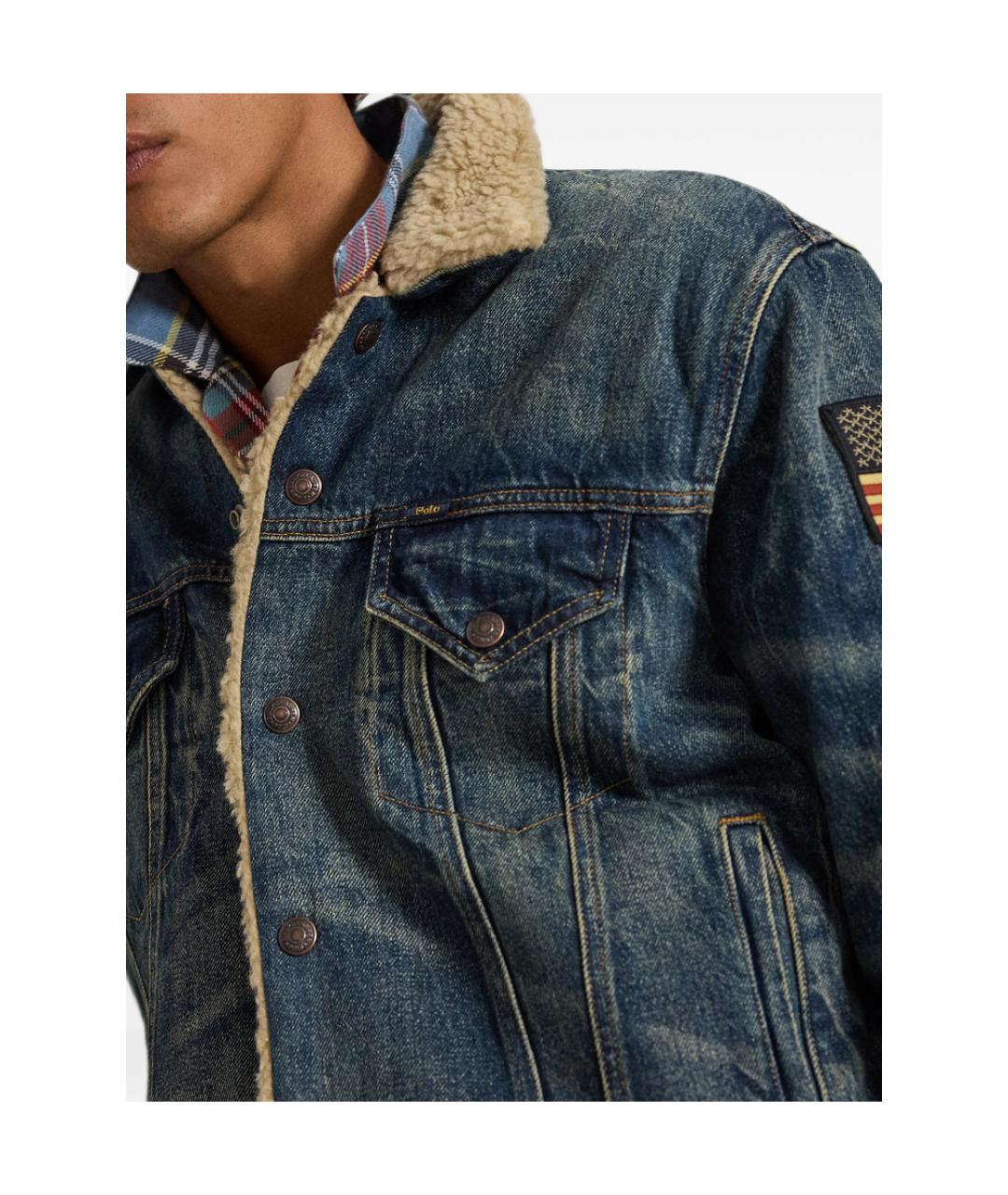 RALPH LAUREN Синяя полиэстеровая куртка, фото 3