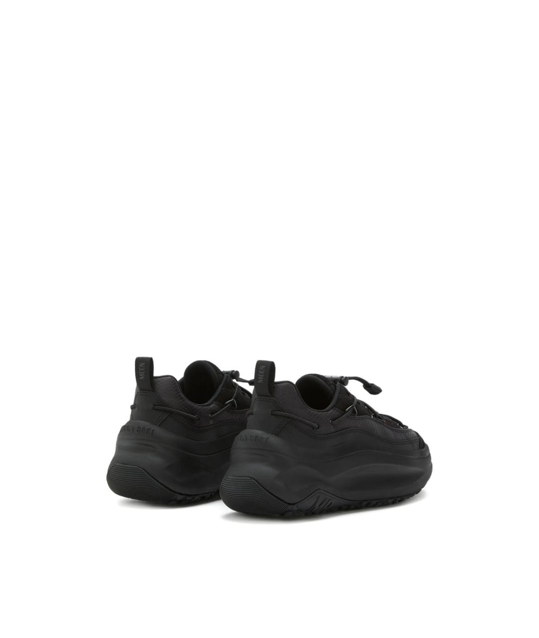 MOON BOOT Черные синтетические низкие кроссовки / кеды, фото 2