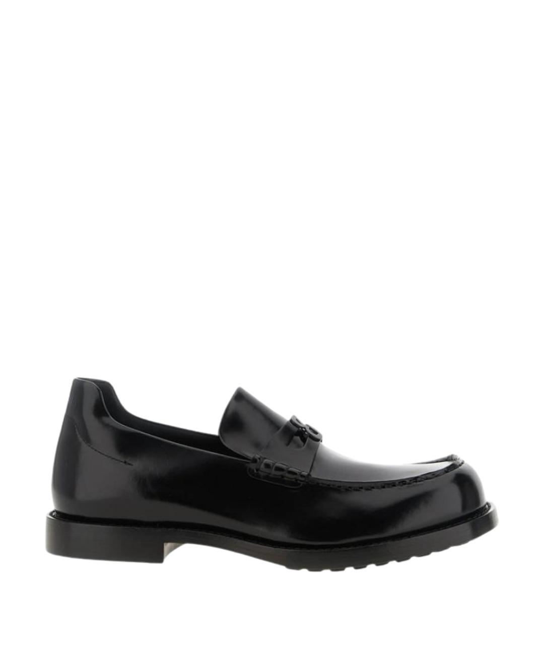BALENCIAGA Черные кожаные лоферы, фото 1