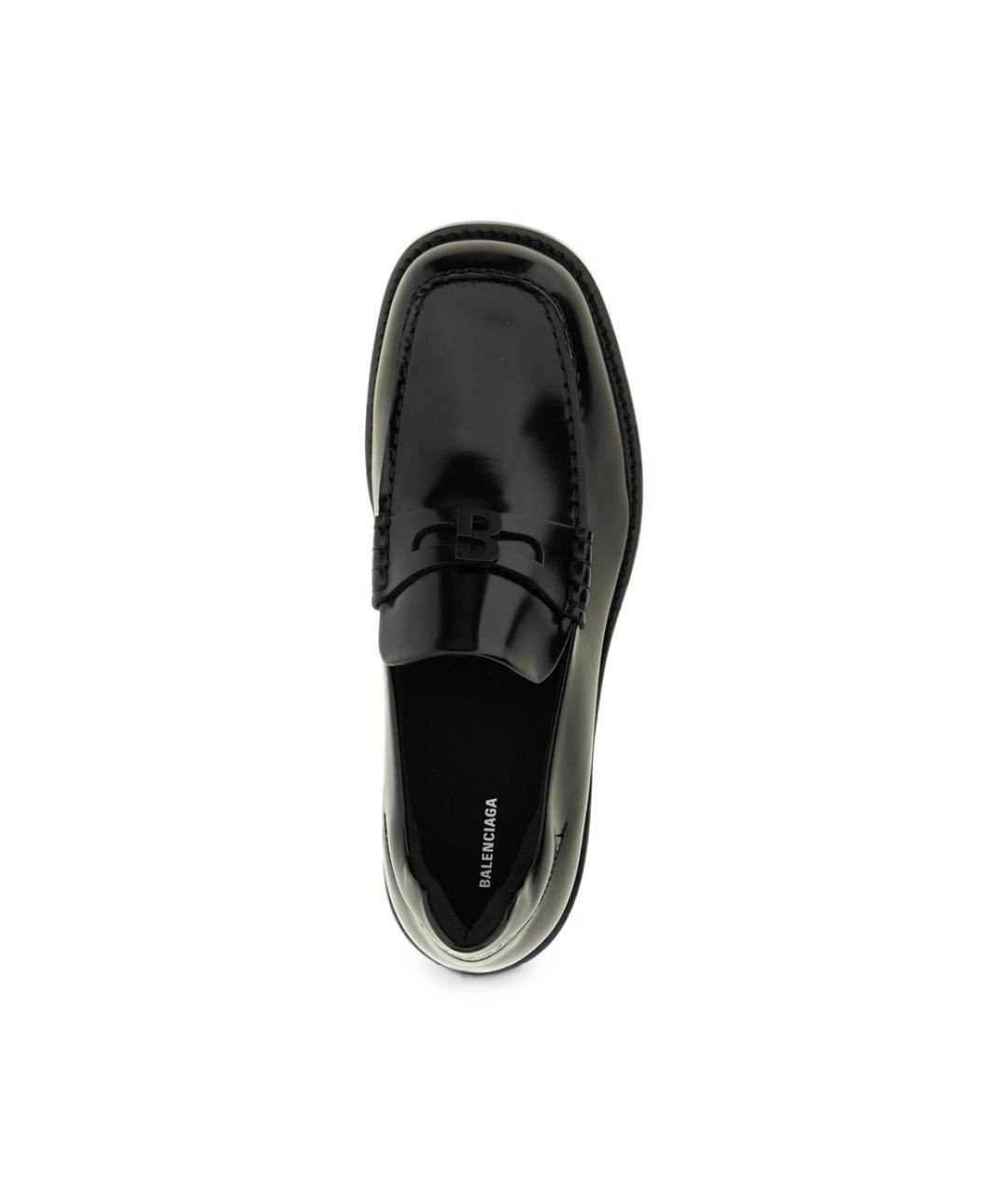 BALENCIAGA Черные кожаные лоферы, фото 4