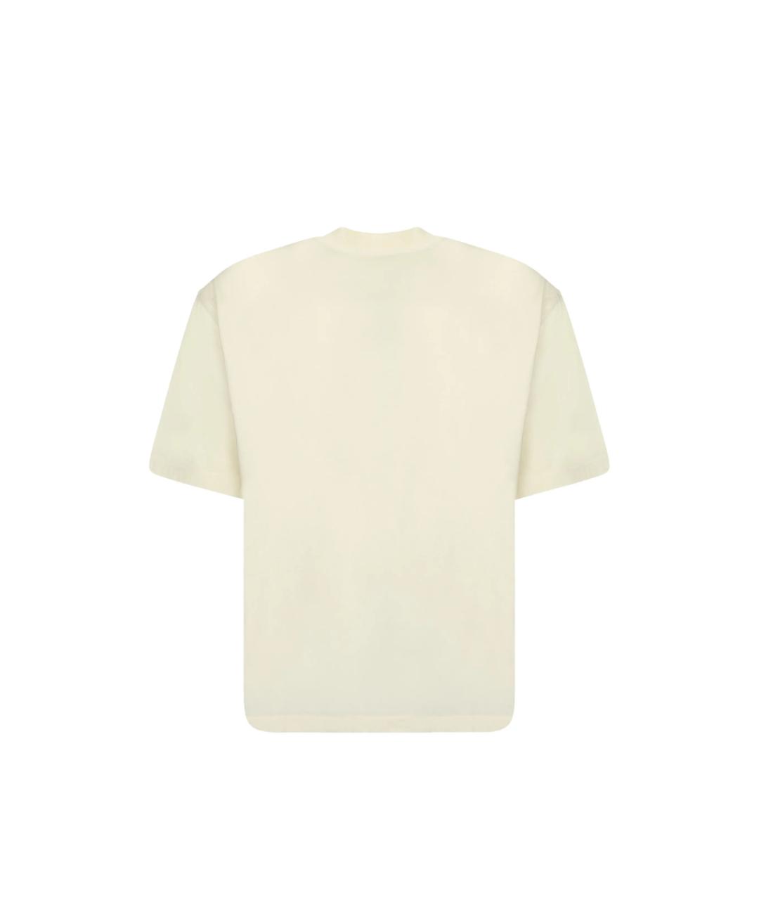 STONE ISLAND Бежевая хлопковая футболка, фото 3