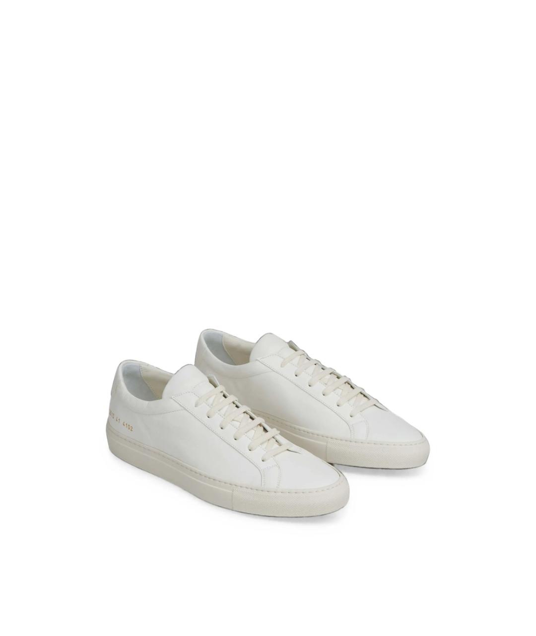 COMMON PROJECTS Белые кожаные низкие кроссовки / кеды, фото 4