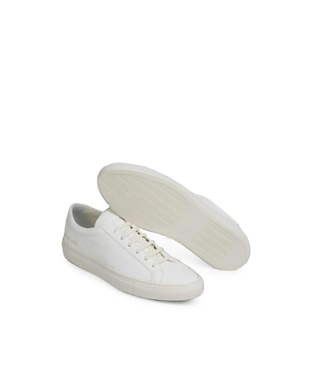 COMMON PROJECTS Белые кожаные низкие кроссовки / кеды, фото 2