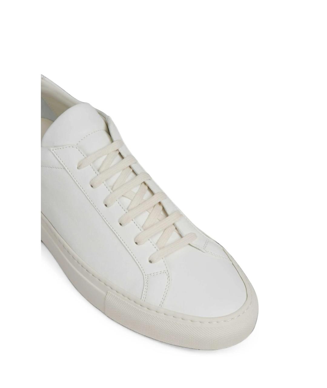 COMMON PROJECTS Белые кожаные низкие кроссовки / кеды, фото 3