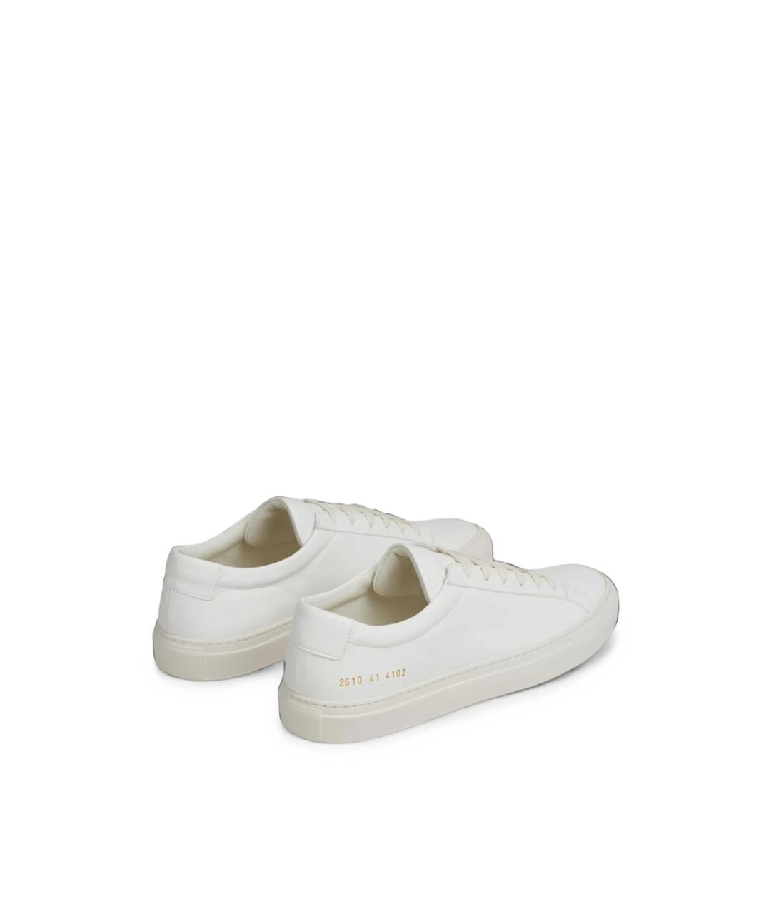 COMMON PROJECTS Белые кожаные низкие кроссовки / кеды, фото 5