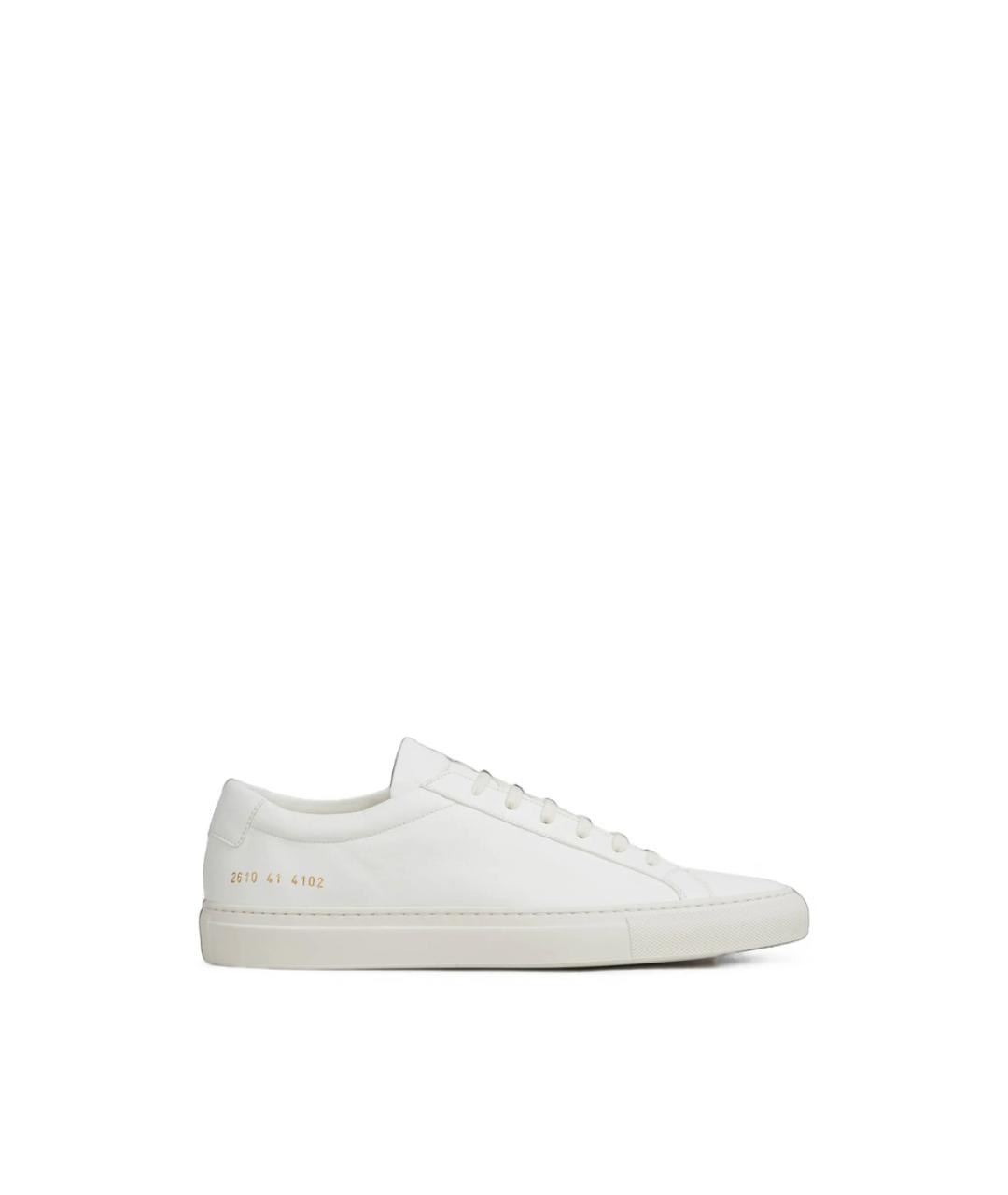 COMMON PROJECTS Белые кожаные низкие кроссовки / кеды, фото 1