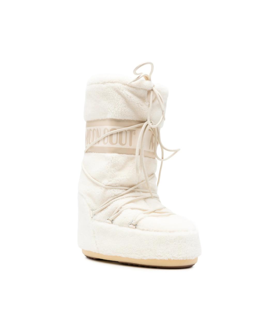 MOON BOOT Бежевые синтетические сапоги, фото 2