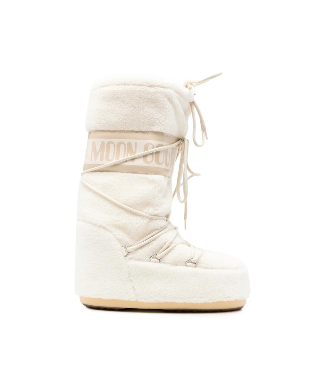 MOON BOOT Бежевые синтетические сапоги, фото 5