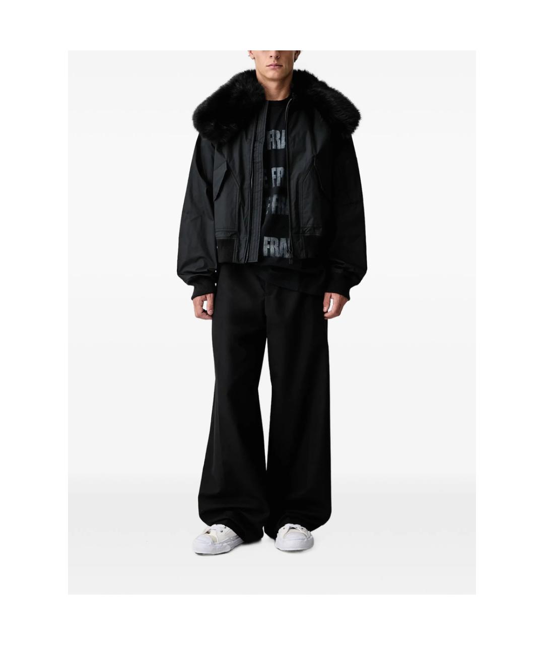 VETEMENTS Черная хлопковая футболка, фото 3