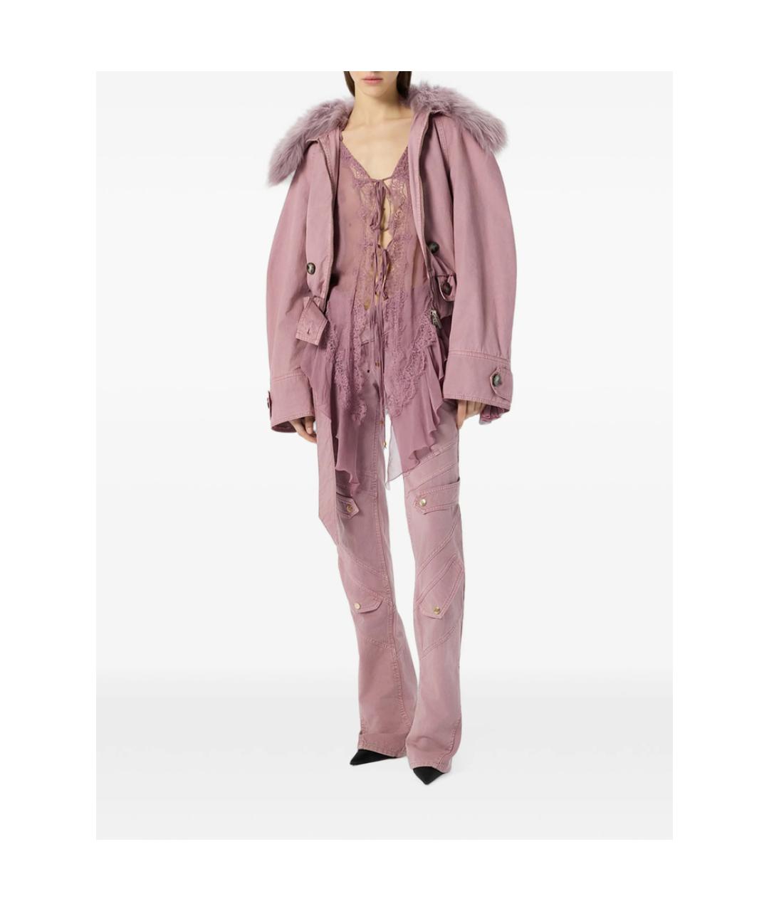 BLUMARINE Розовая хлопковая куртка, фото 3