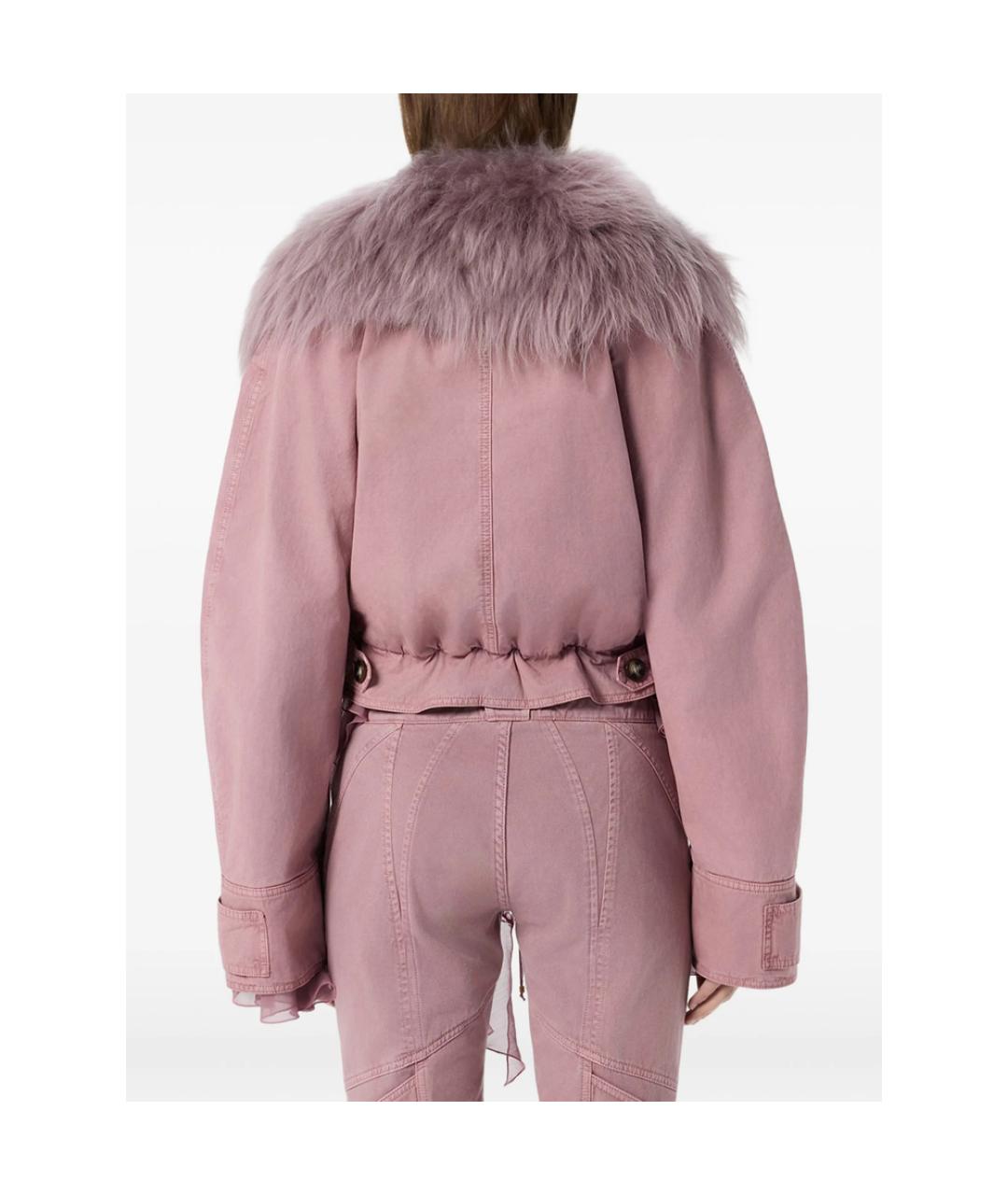 BLUMARINE Розовая хлопковая куртка, фото 5