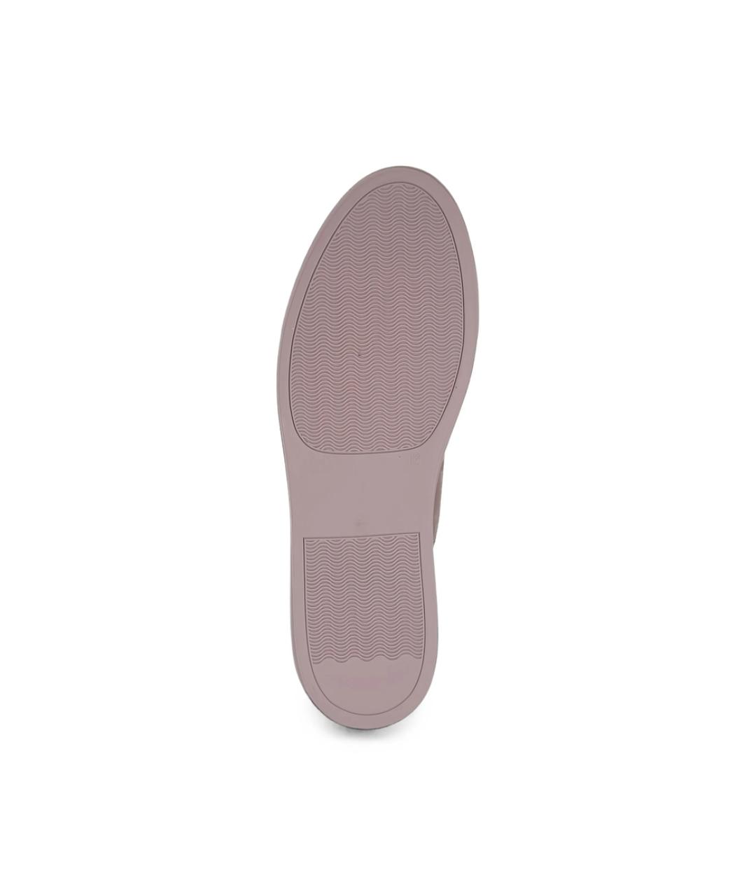 COMMON PROJECTS Коричневые кожаные низкие кроссовки / кеды, фото 4