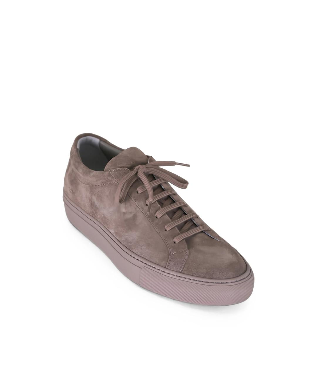 COMMON PROJECTS Коричневые кожаные низкие кроссовки / кеды, фото 2