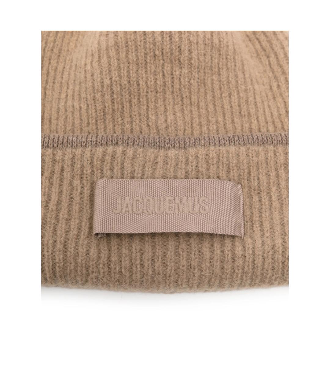 JACQUEMUS Бежевая шерстяная шапка, фото 2