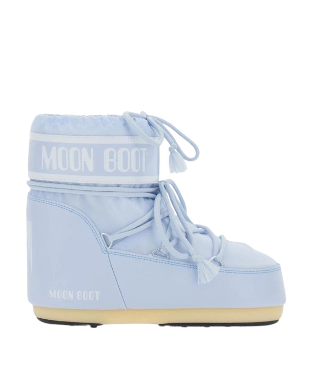 MOON BOOT Голубые синтетические ботинки, фото 1