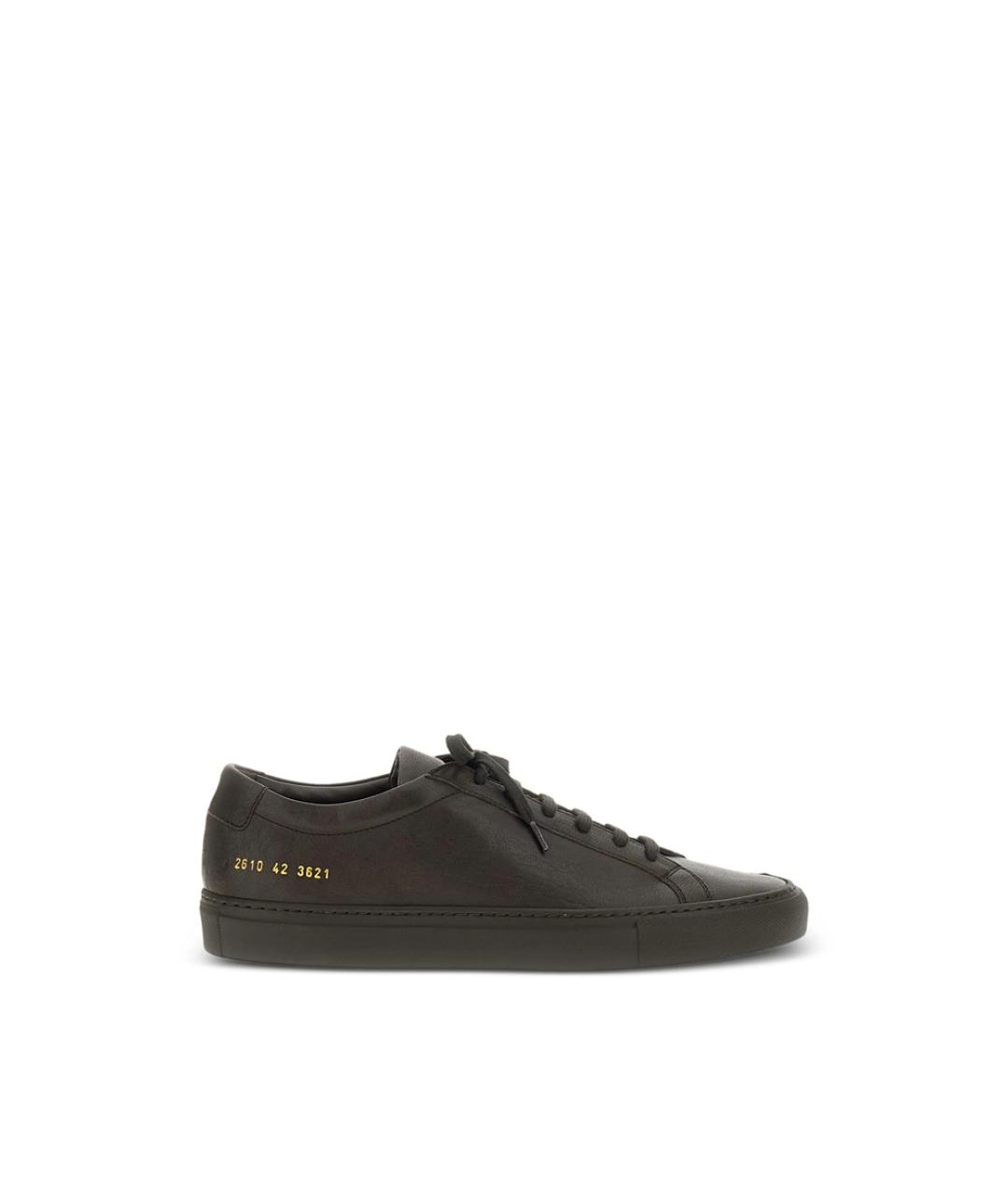 COMMON PROJECTS Коричневые кожаные низкие кроссовки / кеды, фото 5