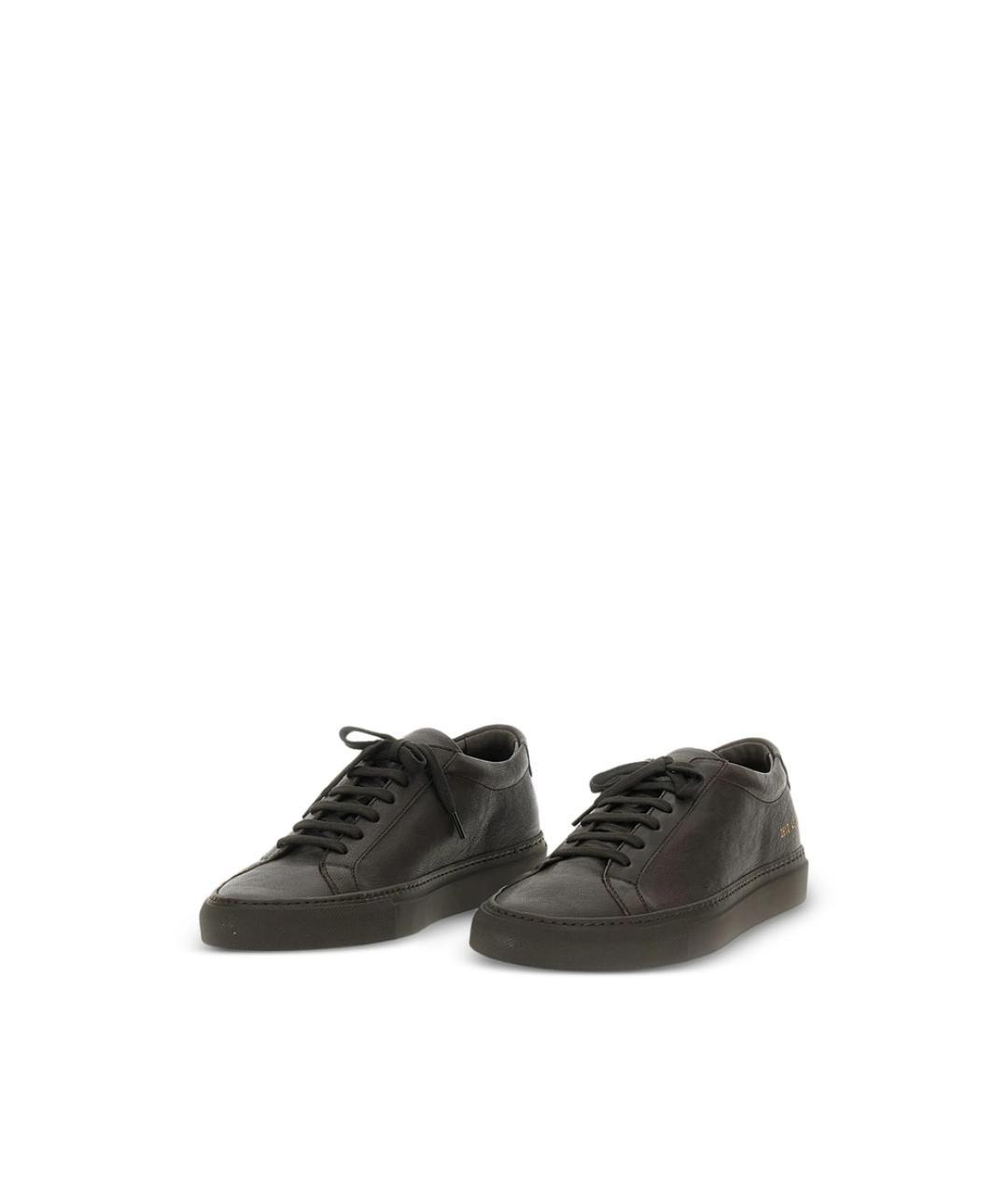 COMMON PROJECTS Коричневые кожаные низкие кроссовки / кеды, фото 2