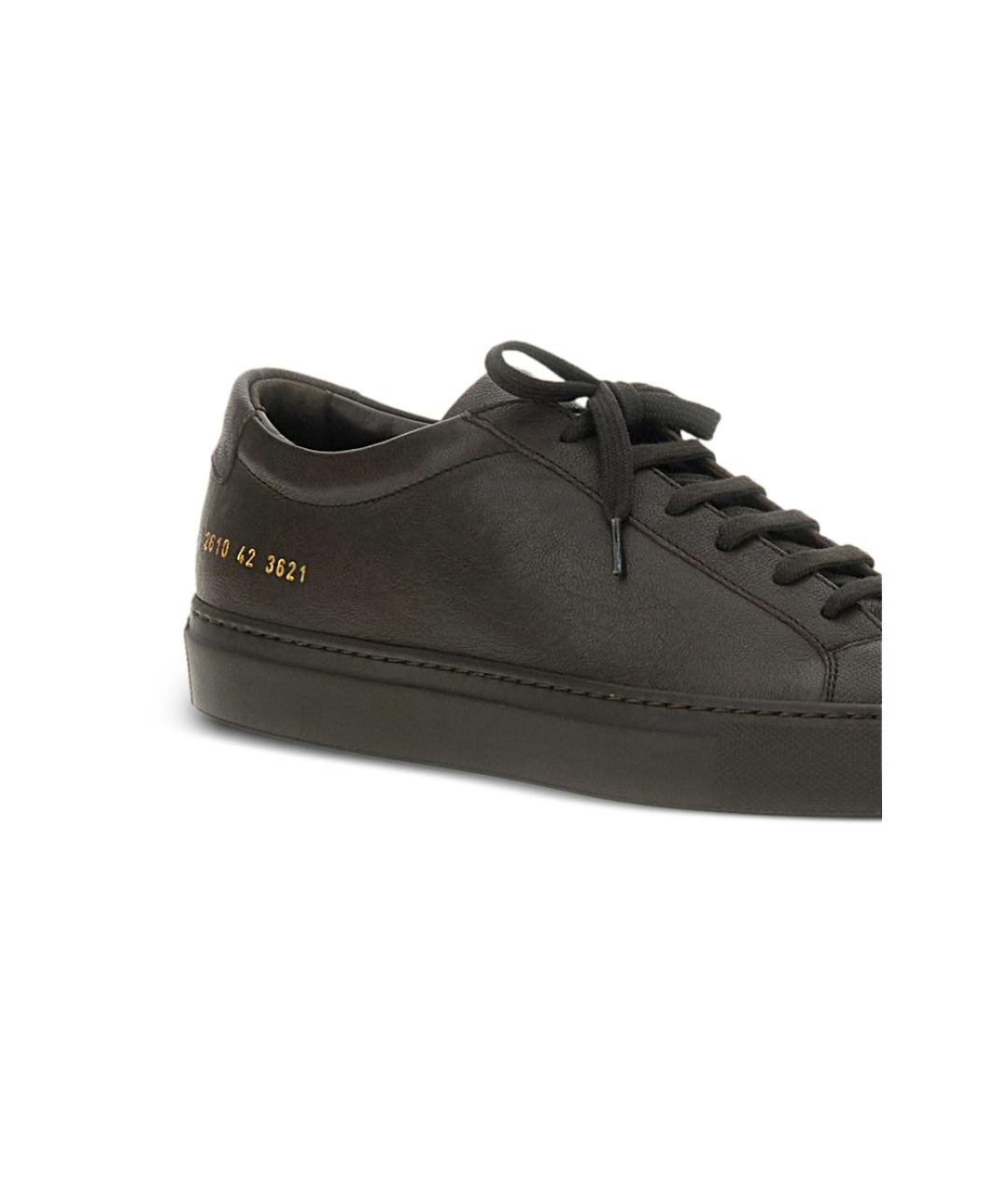 COMMON PROJECTS Коричневые кожаные низкие кроссовки / кеды, фото 4