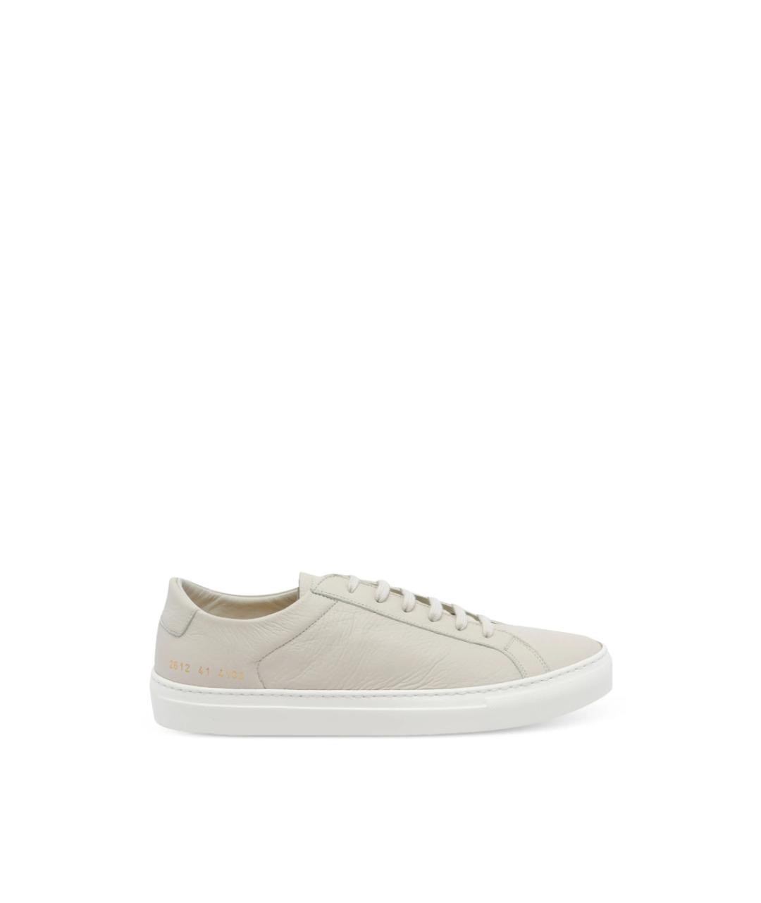 COMMON PROJECTS Белые кожаные низкие кроссовки / кеды, фото 1