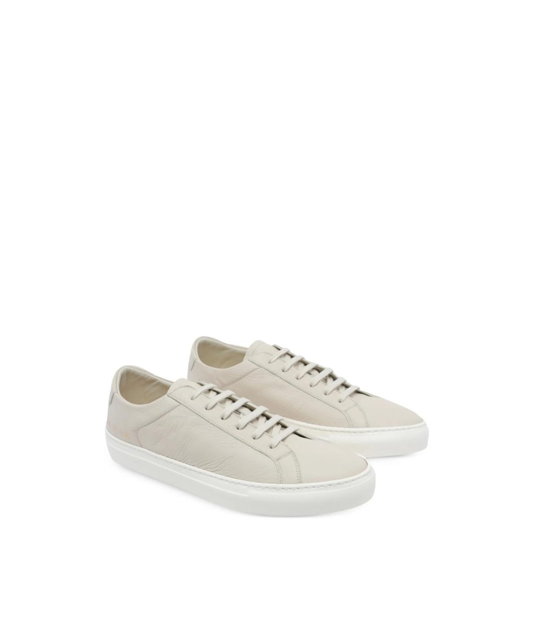 COMMON PROJECTS Белые кожаные низкие кроссовки / кеды, фото 4