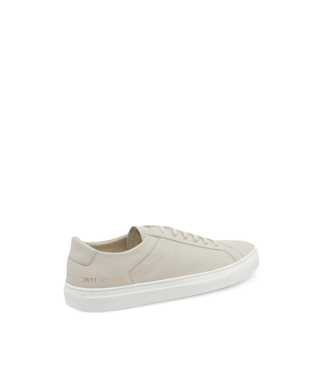 COMMON PROJECTS Белые кожаные низкие кроссовки / кеды, фото 3