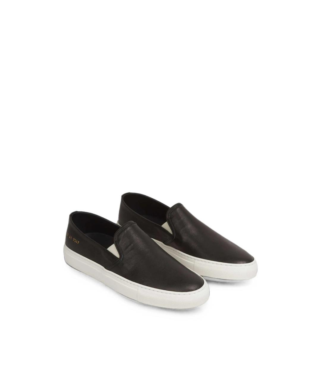 COMMON PROJECTS Черные кожаные слипоны, фото 5