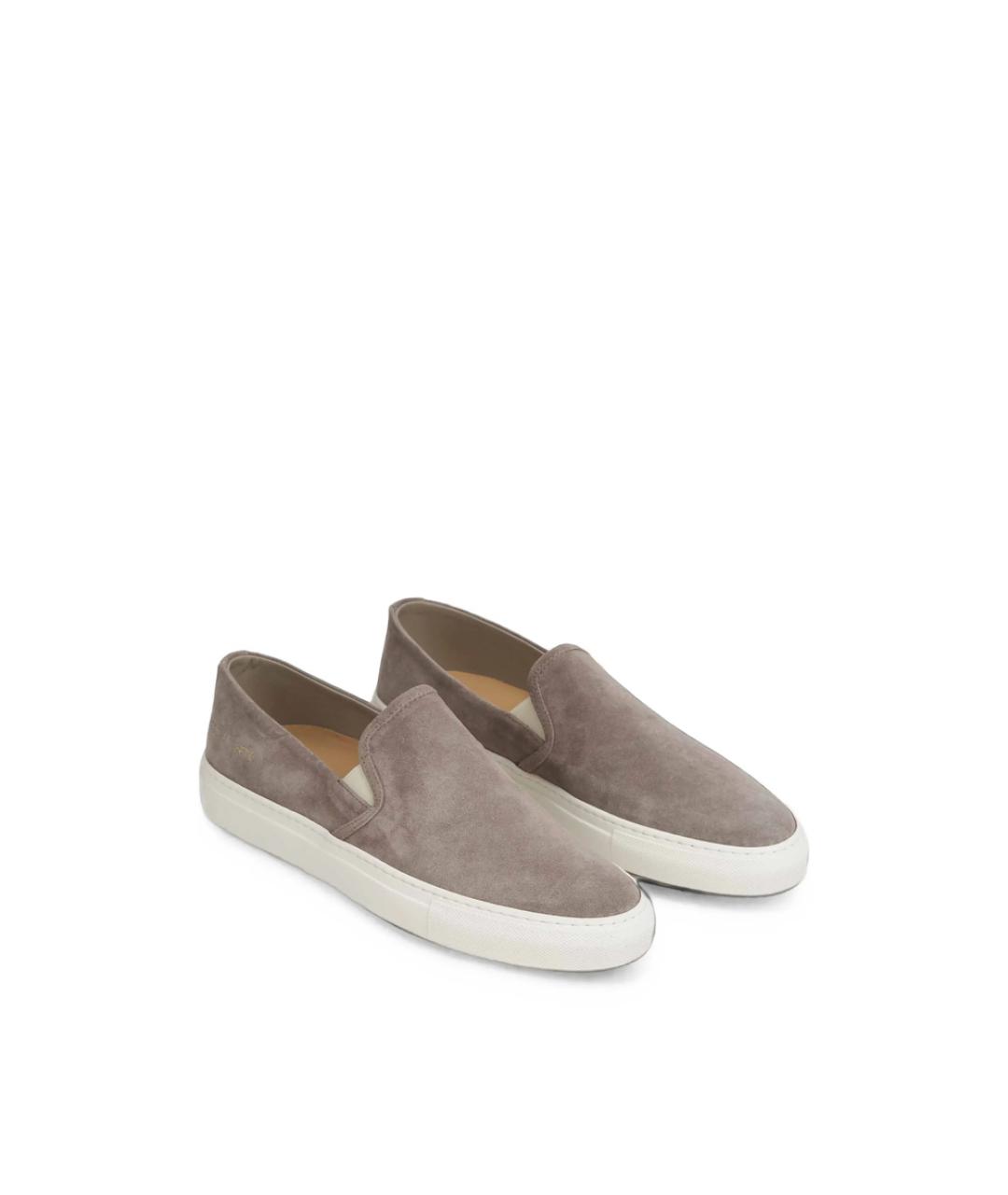 COMMON PROJECTS Серые замшевые слипоны, фото 4