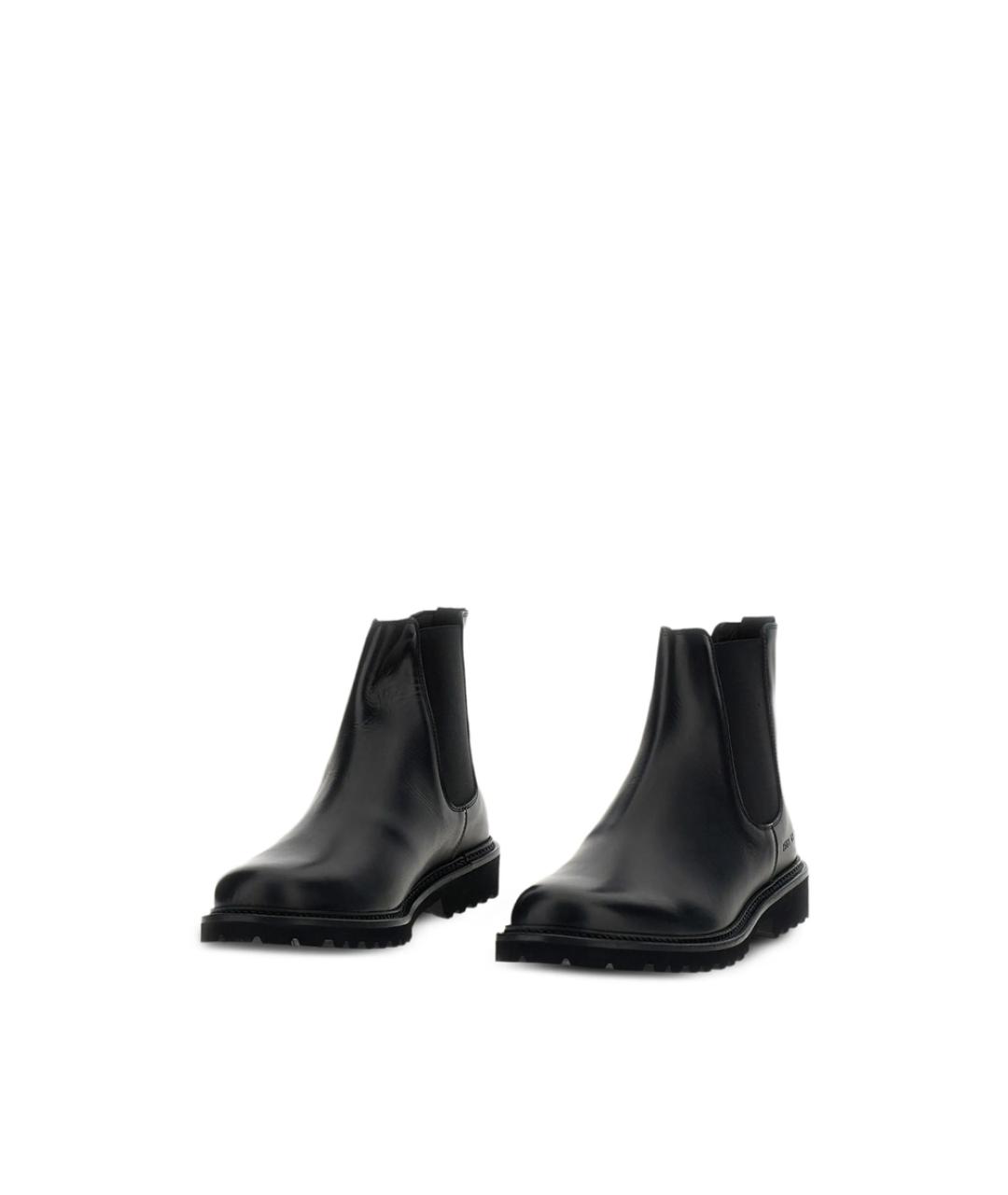 COMMON PROJECTS Черные кожаные высокие ботинки, фото 2