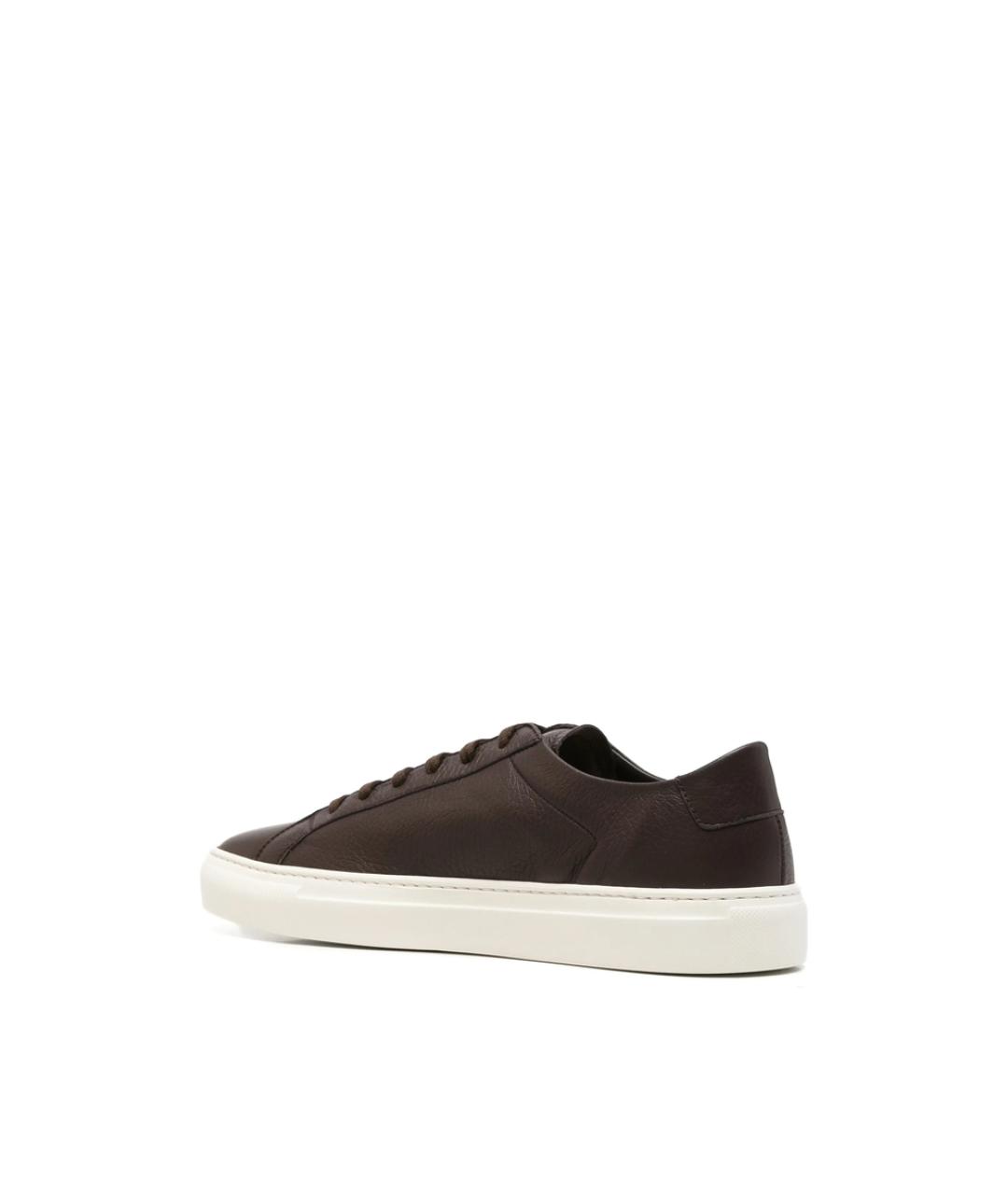 COMMON PROJECTS Коричневые кожаные низкие кроссовки / кеды, фото 3