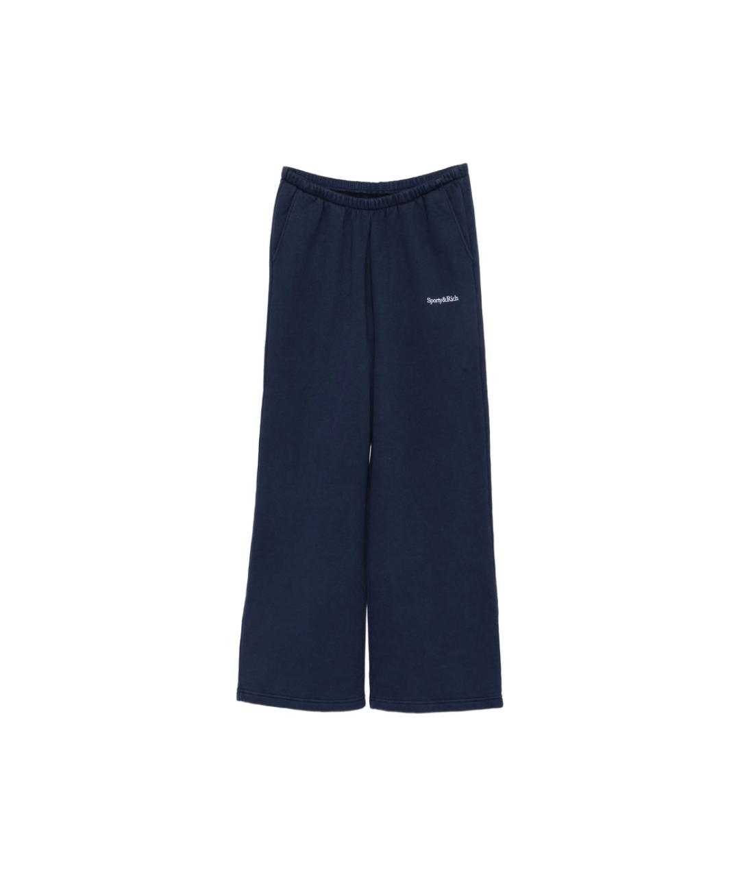 SPORTY AND RICH Синие хлопковые спортивные брюки и шорты, фото 1