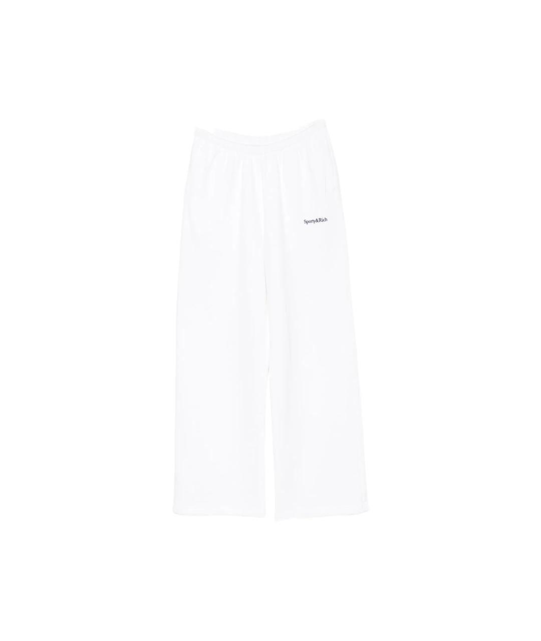 SPORTY AND RICH Белые хлопковые спортивные брюки и шорты, фото 1