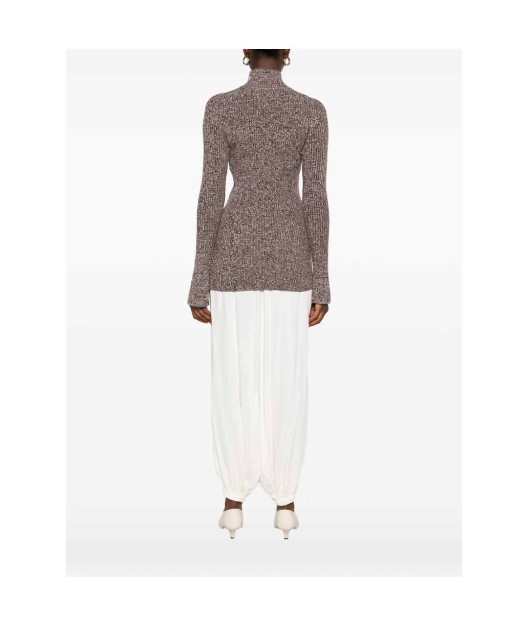 SPORTMAX Коричневый полиэстеровый джемпер / свитер, фото 4