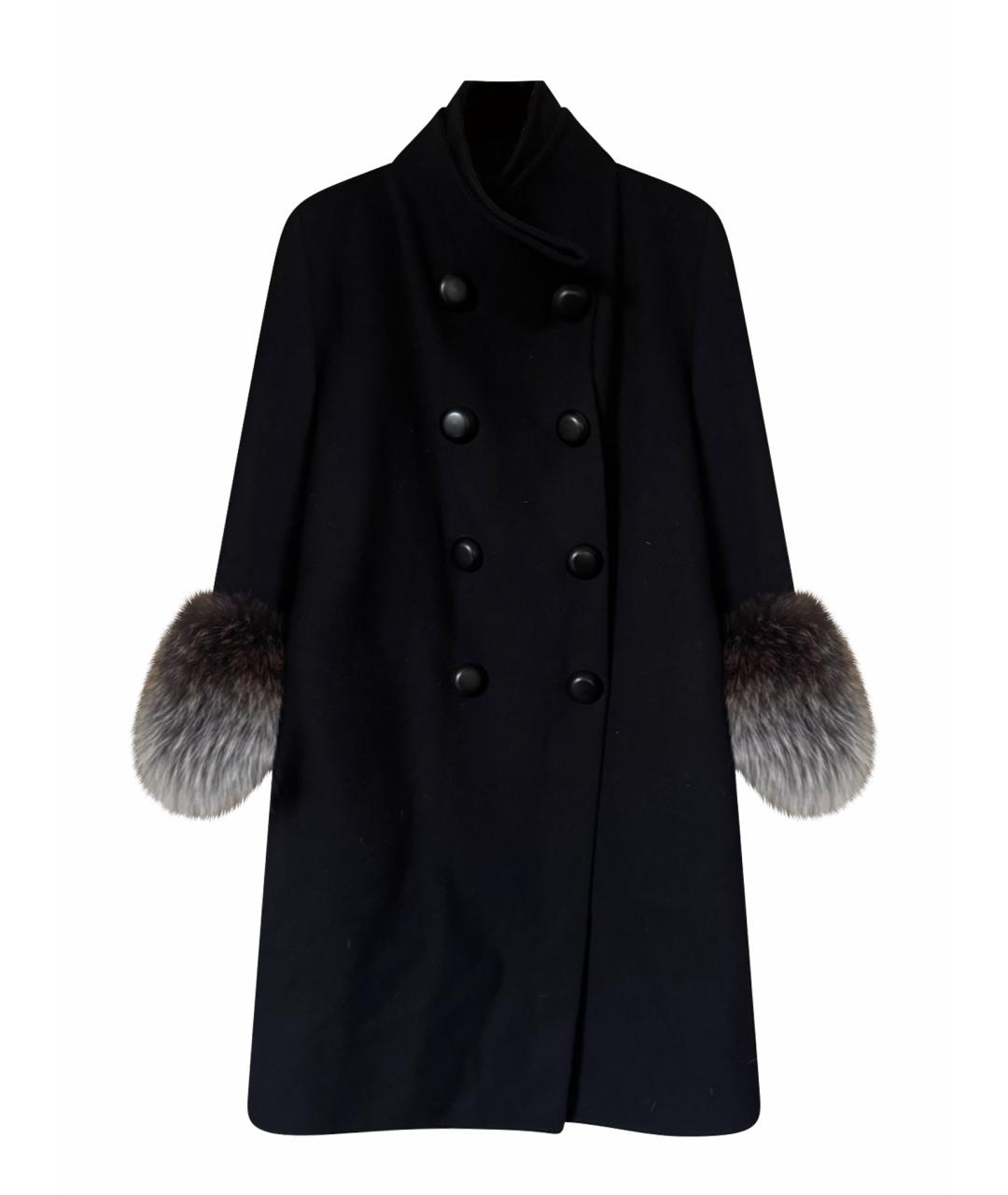 ERMANNO SCERVINO Черное пальто, фото 1