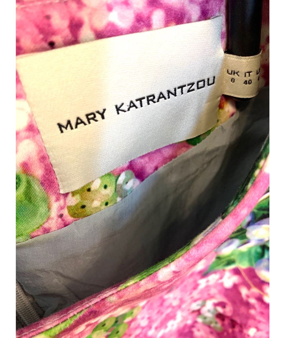 MARY KATRANTZOU Розовое хлопко-эластановое повседневное платье, фото 3